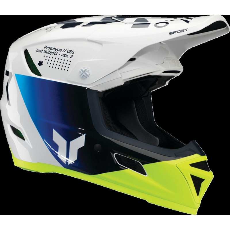 Casco Thor Reflex Sport Strike azul marino / amarillo flúor