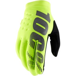 Guantes de invierno 100% Brisker amarillos flúor/negros