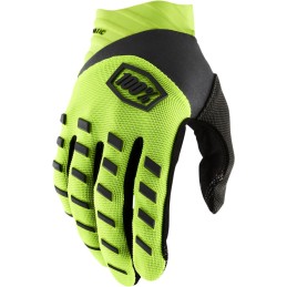 Guantes 100% Airmatic amarillos flúor/negros