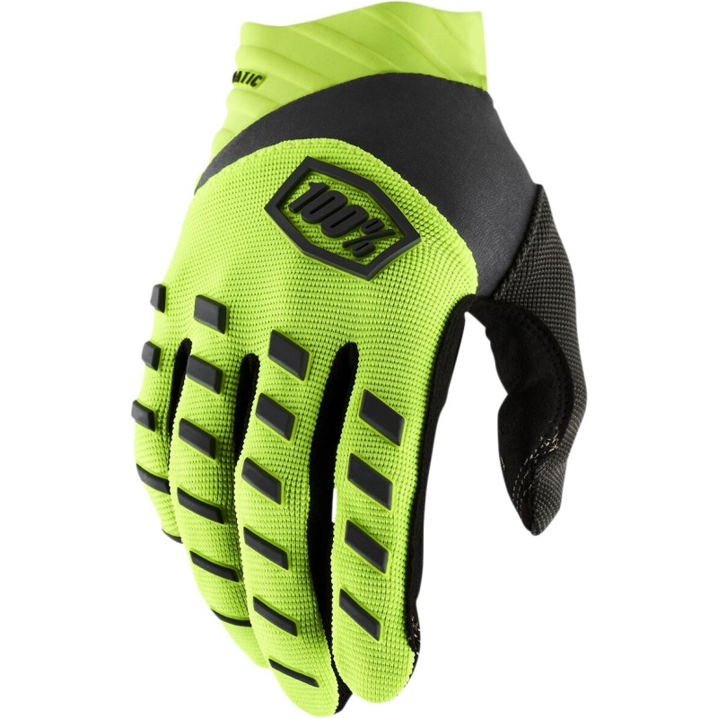 Guantes 100% Airmatic amarillos flúor/negros