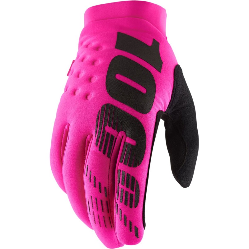 Guantes de invierno 100% Brisker rosas flúor