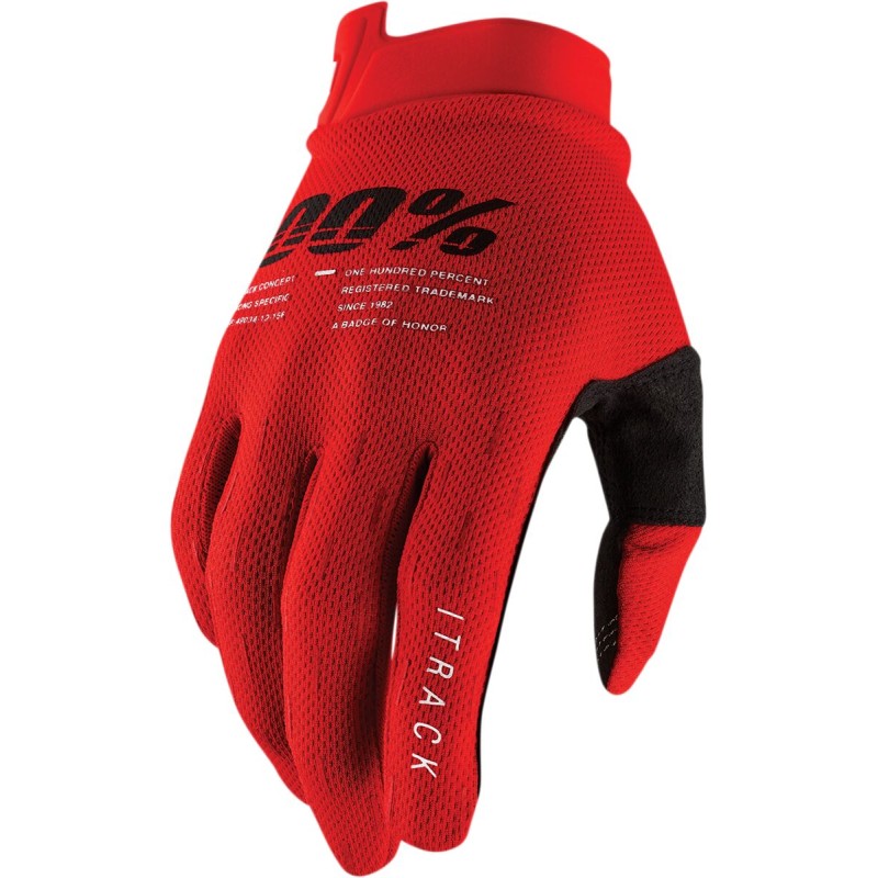 Guantes 100% Itrack rojos - 10008-00015
