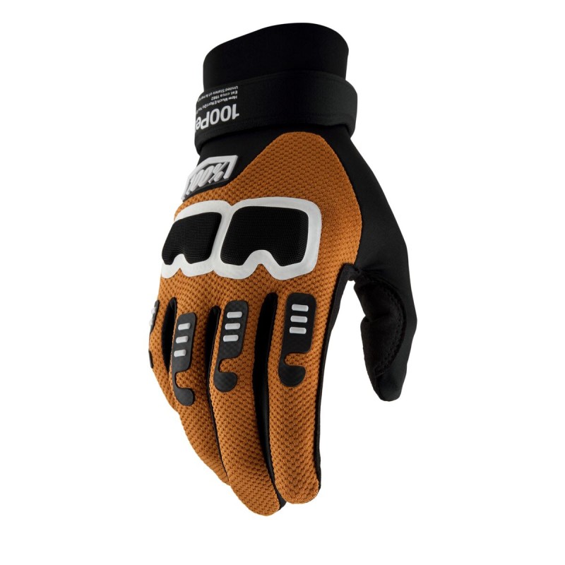 Guantes 100% Langdale negros/arena