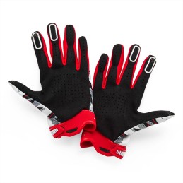 Guantes 100% Ridefit blancos/rojos