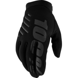 Guantes de invierno mujer 100% Brisker negros/grises - 10005-00001