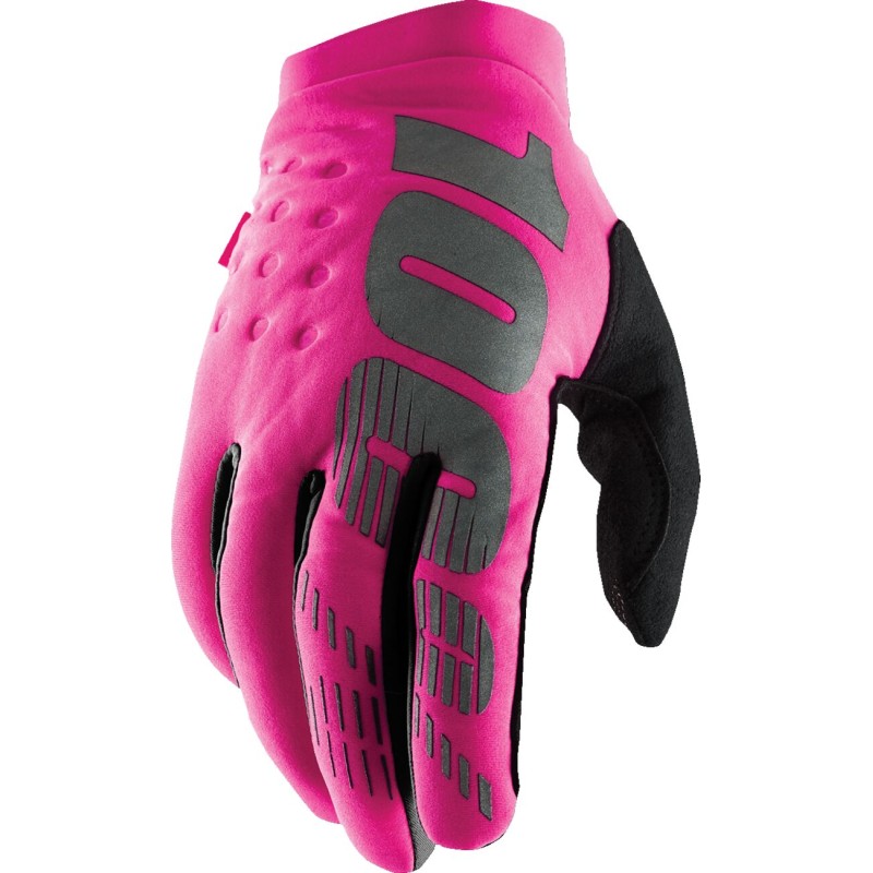 Guantes de invierno mujer 100% Brisker rosas/negros - 10005-00006
