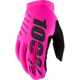 Guantes de invierno mujer 100% Brisker rosas/negros - 10005-00006