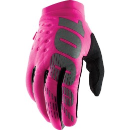 Guantes de invierno mujer 100% Brisker rosas/negros - 10005-00009