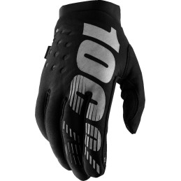 Guantes de invierno mujer 100% Brisker negros/grises - 10005-00004
