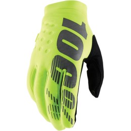 Guantes de invierno infantiles 100% Brisker amarillos flúor/negros