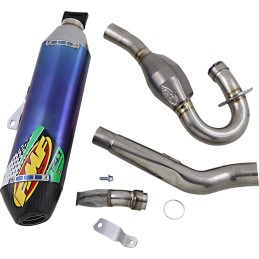 Escape completo FMF Factory 4.1 RCT con silencioso de titanio anodizado con tapa de carbono - 042373