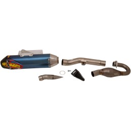 Escape completo FMF 4.1 RCT silencioso titanio anodizado con tapa carbono, colector MegaBomb titanio - 042378