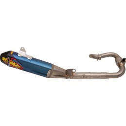 Escape completo FMF 4.1 RCT silencioso titanio anodizado con tapa carbono, colector acero inoxidable