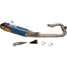 Escape completo FMF 4.1 RCT silencioso titanio anodizado con tapa carbono, colector acero inoxidable