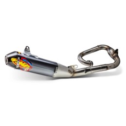 Escape completo FMF 4.1 RCT silencioso aluminio con tapa carbono, colector MegaBomb acero inoxidable - 044483