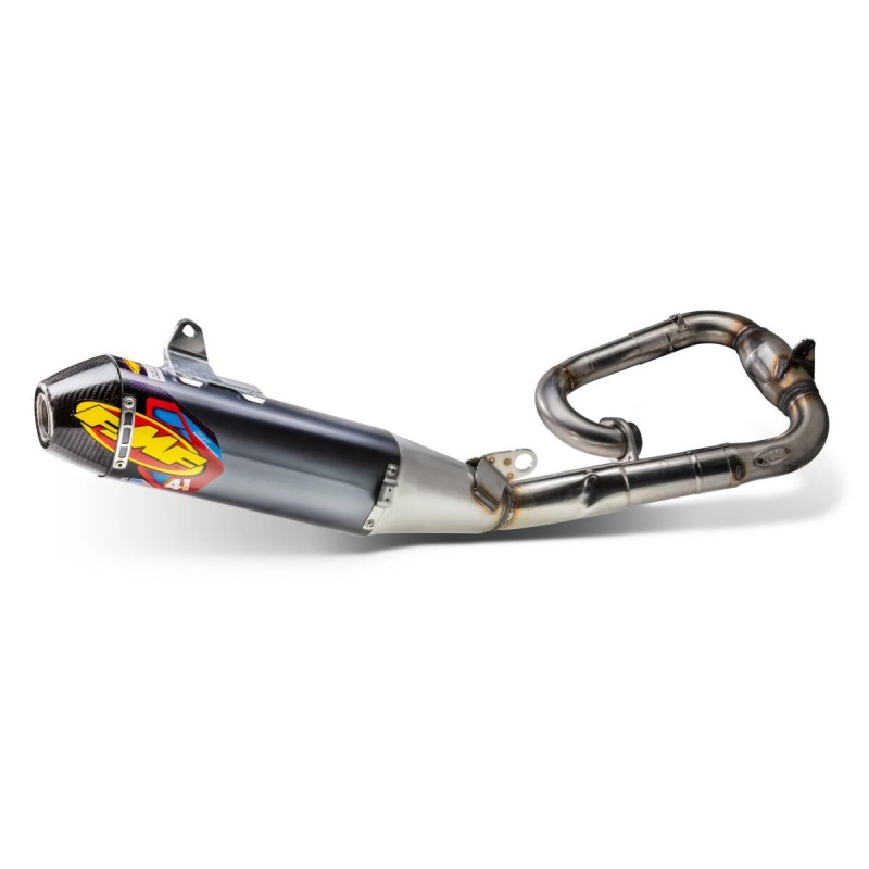 Escape completo FMF 4.1 RCT silencioso aluminio con tapa carbono, colector MegaBomb acero inoxidable - 044483