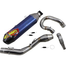 Escape completo FMF Factory 4.1 RCT silencioso titanio anodizado y colector MegaBomb acero inoxidable - 045653