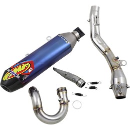Escape completo FMF Factory 4.1 RCT silencioso titanio anodizado y colector MegaBomb acero inoxidable - 045663