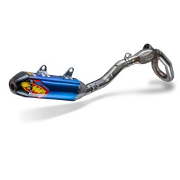 Escape completo FMF 4.1 RCT silencioso titanio anodizado con tapa carbono, colector MegaBomb titanio - 043367