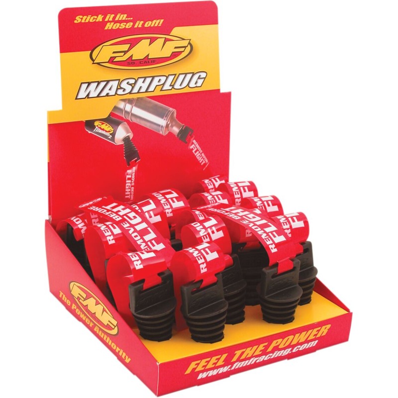 Expositor de 20 tapones de escape para lavado 4 tiempos FMF