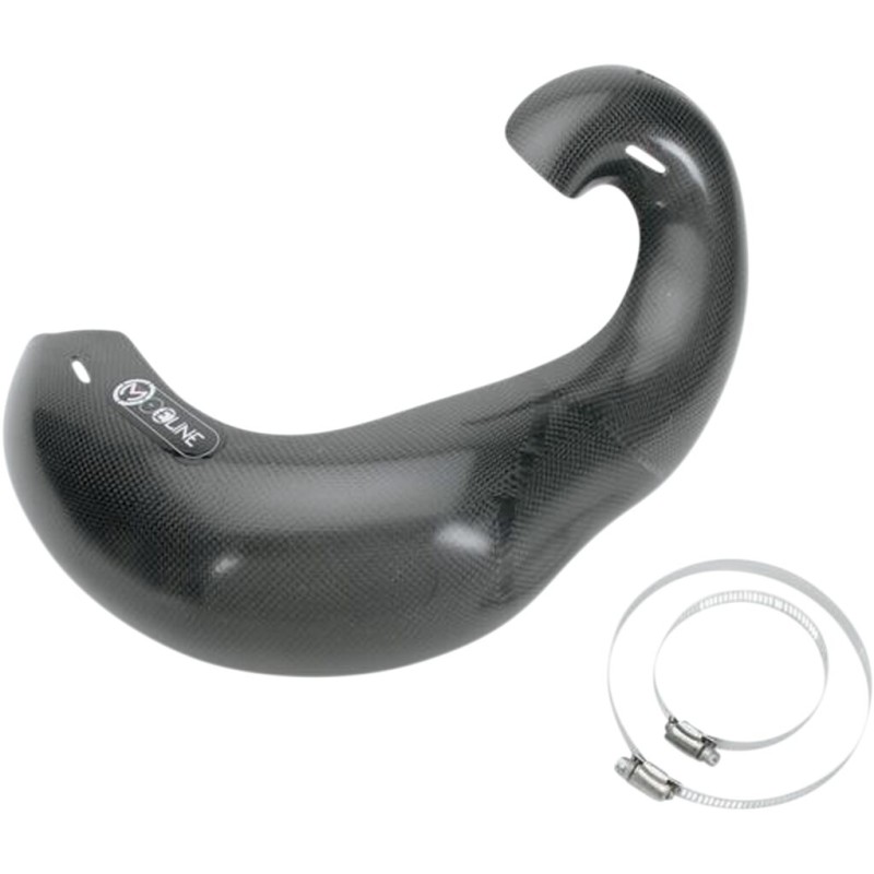Protector de escape de fibra de carbono para escape original 2 tiempos Moose Racing