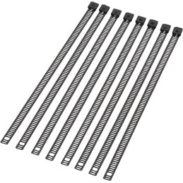 Bridas de acero inoxidable de 8 pulgadas pack de 8 negras Moose Racing