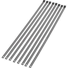 Bridas de acero inoxidable de 14 pulgadas pack de 8 negras Moose Racing