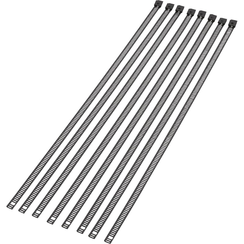 Bridas de acero inoxidable de 14 pulgadas pack de 8 negras Moose Racing