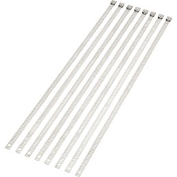 Bridas de acero inoxidable de 14 pulgadas pack de 8 plateadas Moose Racing