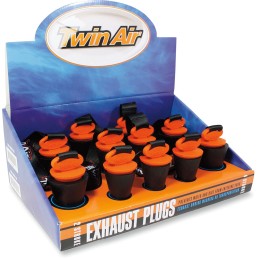 Expositor de 11 tapones de escape 6 grandes y 5 pequeños Twin Air