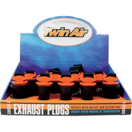 Expositor de 11 tapones de escape 6 grandes y 5 pequeños Twin Air