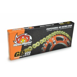 Cadena GP paso 420 134 eslabones dorada Moto-Master