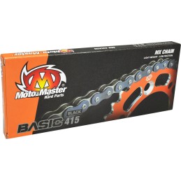 Cadena Basic paso 415 134 eslabones negra Moto-Master