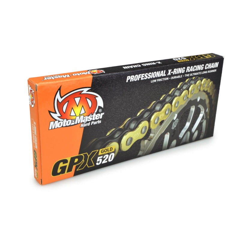 Cadena con O-Ring GPX paso 520 120 eslabones dorada Moto-Master