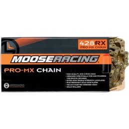 Cadena reforzada RXP Pro-MX paso 428 110 eslabones dorada Moose Racing