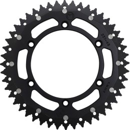 Corona bimaterial de aluminio y acero 48 dientes paso 520 negra Moose Racing - 1210-251-48-10X