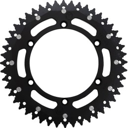 Corona bimaterial de aluminio y acero 48 dientes paso 520 negra Moose Racing - 1210-460-48-10X