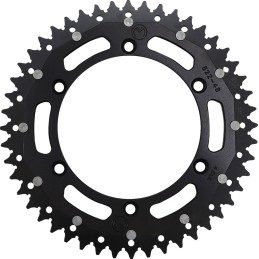 Corona bimaterial de aluminio y acero 48 dientes paso 520 negra Moose Racing - 1210-822-48-10X