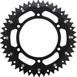Corona bimaterial de aluminio y acero 48 dientes paso 520 negra Moose Racing - 1210-897-48-10X