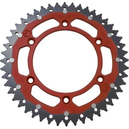 Corona bimaterial de aluminio y acero 48 dientes paso 520 roja Moose Racing - 1210-210-48-13X
