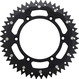 Corona bimaterial de aluminio y acero 49 dientes paso 520 negra Moose Racing - 1210-251-49-10X