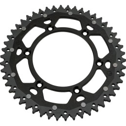 Corona bimaterial de aluminio y acero 50 dientes paso 520 negra Moose Racing - 1210-460-50-10X