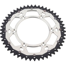 Corona bimaterial de aluminio y acero 50 dientes paso 520 plateada Moose Racing - 1210-210-50-11X