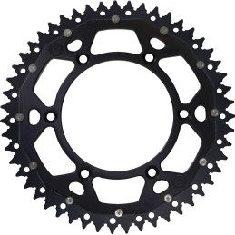 Corona bimaterial de aluminio y acero 51 dientes paso 520 negra Moose Racing - 1210-897-51-10X