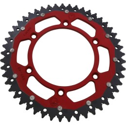 Corona bimaterial de aluminio y acero 49 dientes paso 520 roja Moose Racing - 1210-897-49-13X