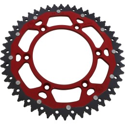 Corona bimaterial de aluminio y acero 50 dientes paso 520 roja Moose Racing - 1210-897-50-13X