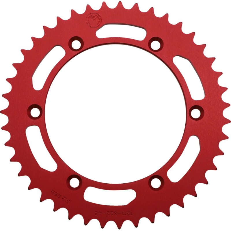 Corona de aluminio 43 dientes roja Moose Racing GasGas