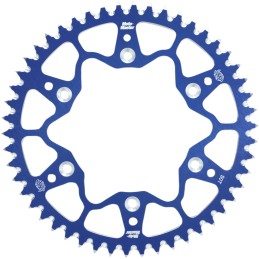 Corona de aluminio 40 dientes paso 520 azul Moto-Master