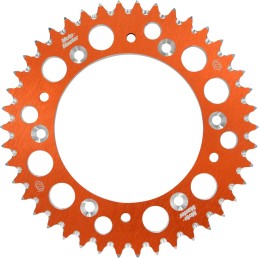Corona de aluminio 40 dientes paso 415 naranja Moto-Master