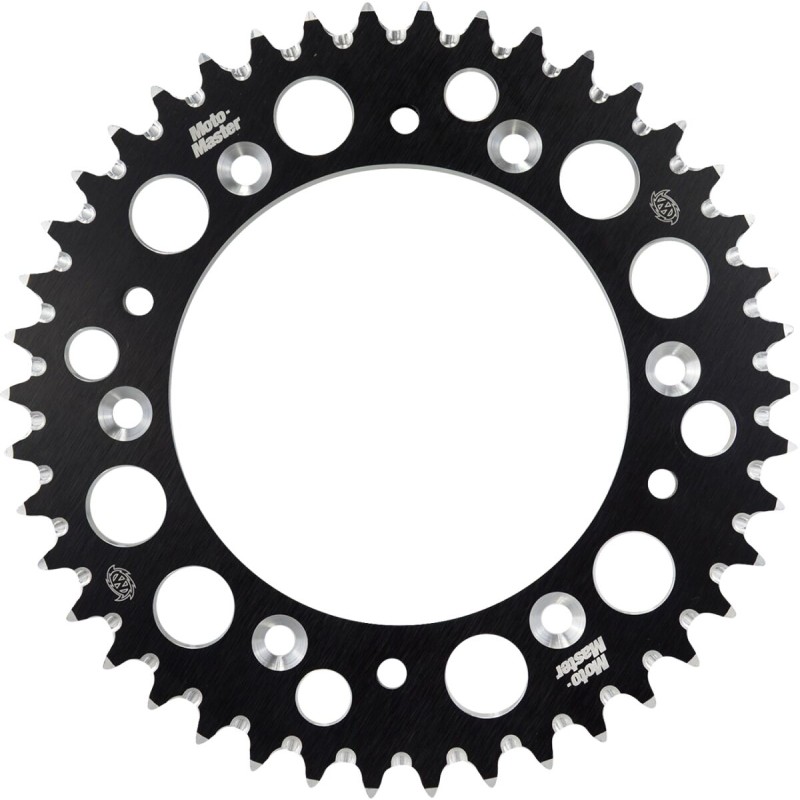 Corona de aluminio 40 dientes paso 415 negra Moto-Master - 62.029.22.40